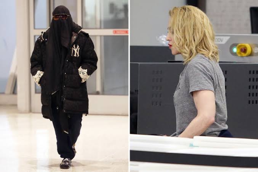 Gulchatai, open your face! Madonna was forced to take off her burqa at the airport