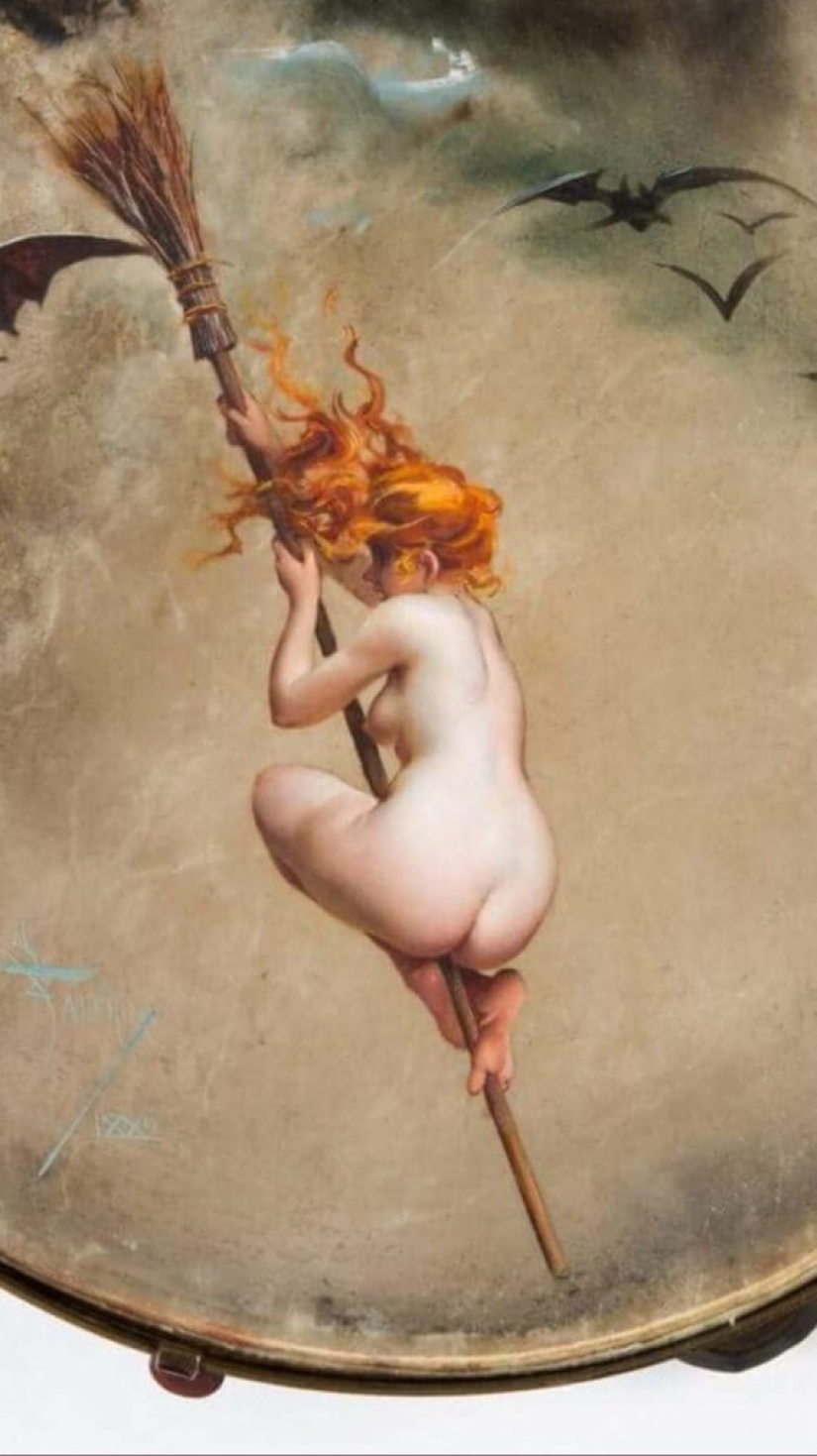 Hadas desnudas del artista Luis Ricardo Falero, quien fundó el estilo de fantasía en la pintura
