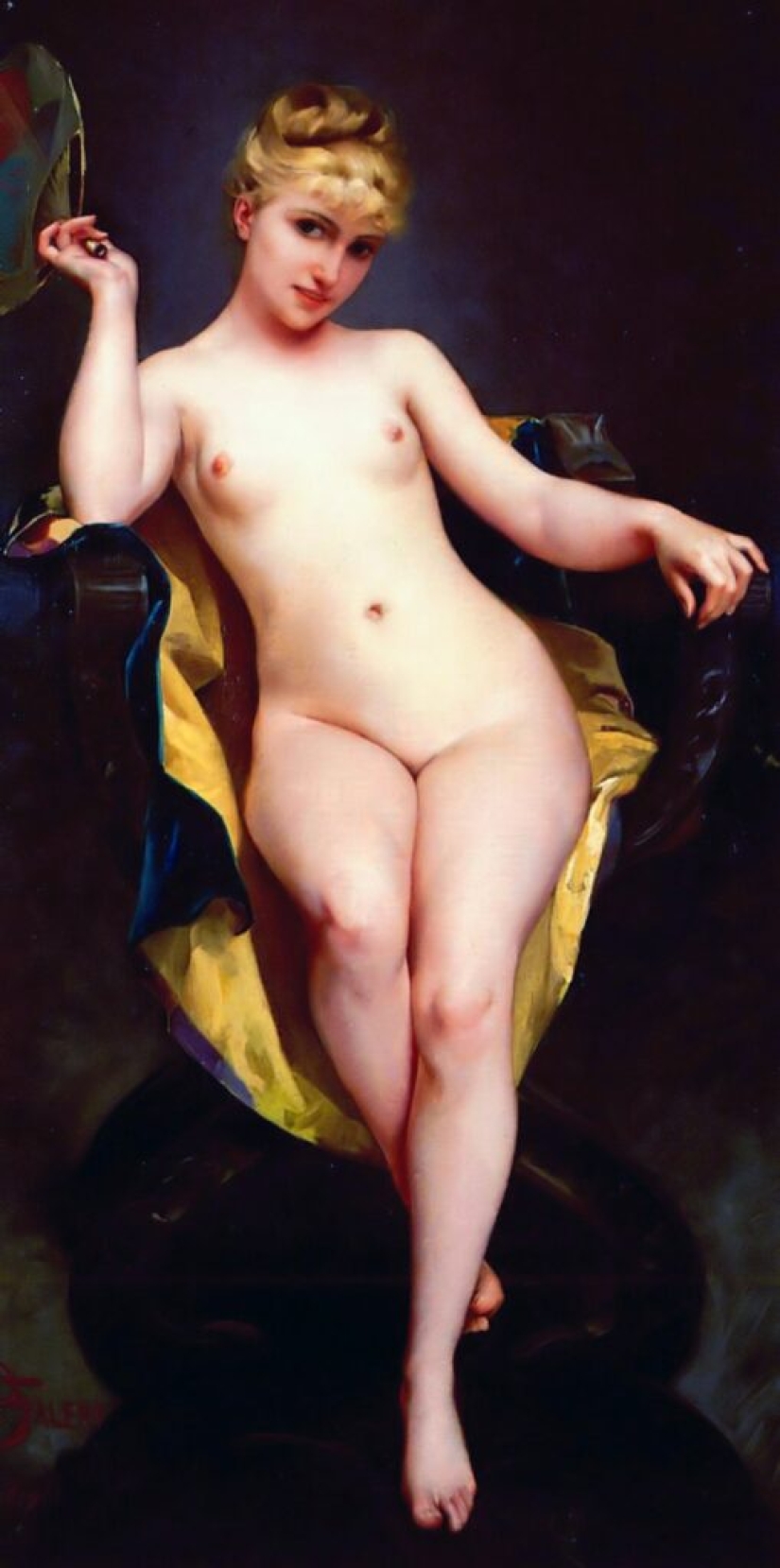 Hadas desnudas del artista Luis Ricardo Falero, quien fundó el estilo de fantasía en la pintura