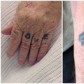 Here's how a tattoo changes over forty-plus years