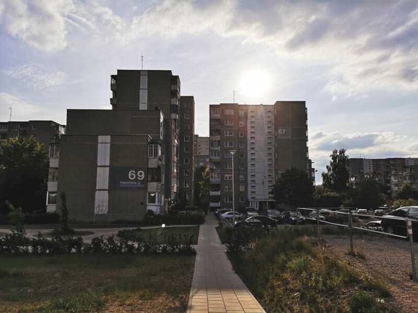 Here's what the Lithuanian neighborhood looks like, where the British filmed Chernobyl