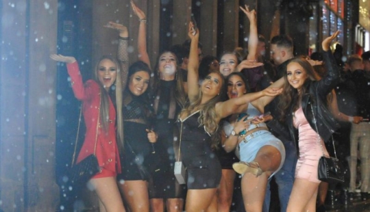 Hot Stuff: British party-goers defy snow and frost