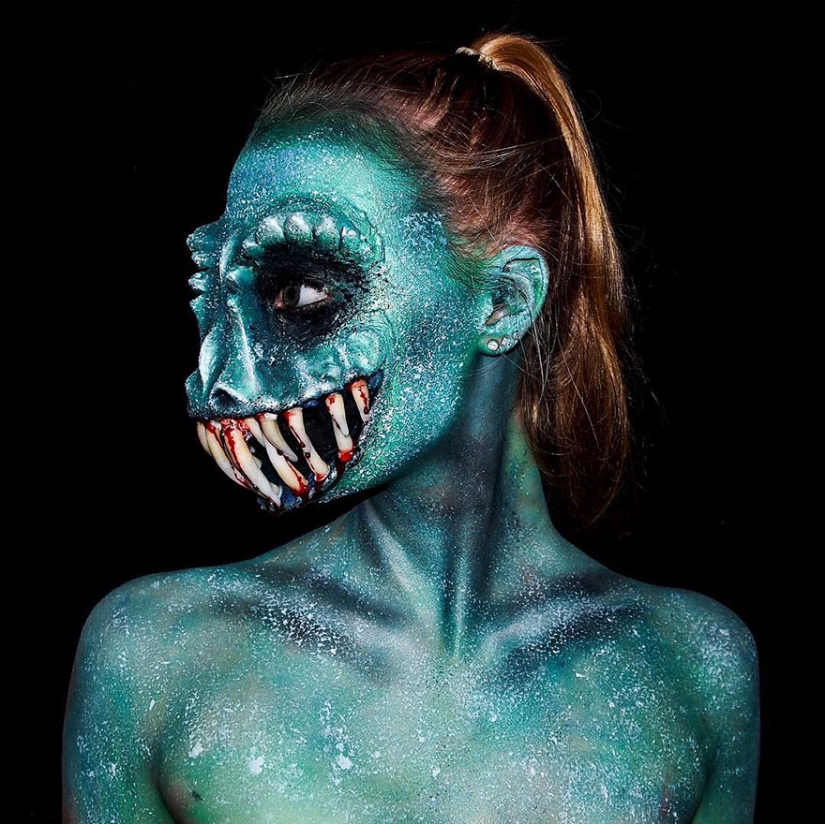 How an 18-year-old girl turns herself into a monster