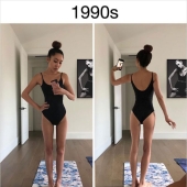How have the beauty standards of the female body changed over time?