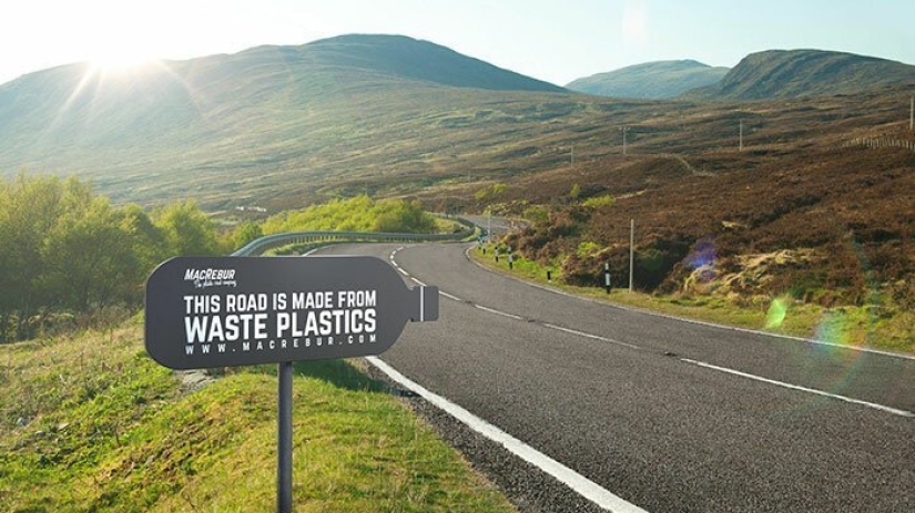 How in Britain garbage from plastic bottles is turned into super-strong roads