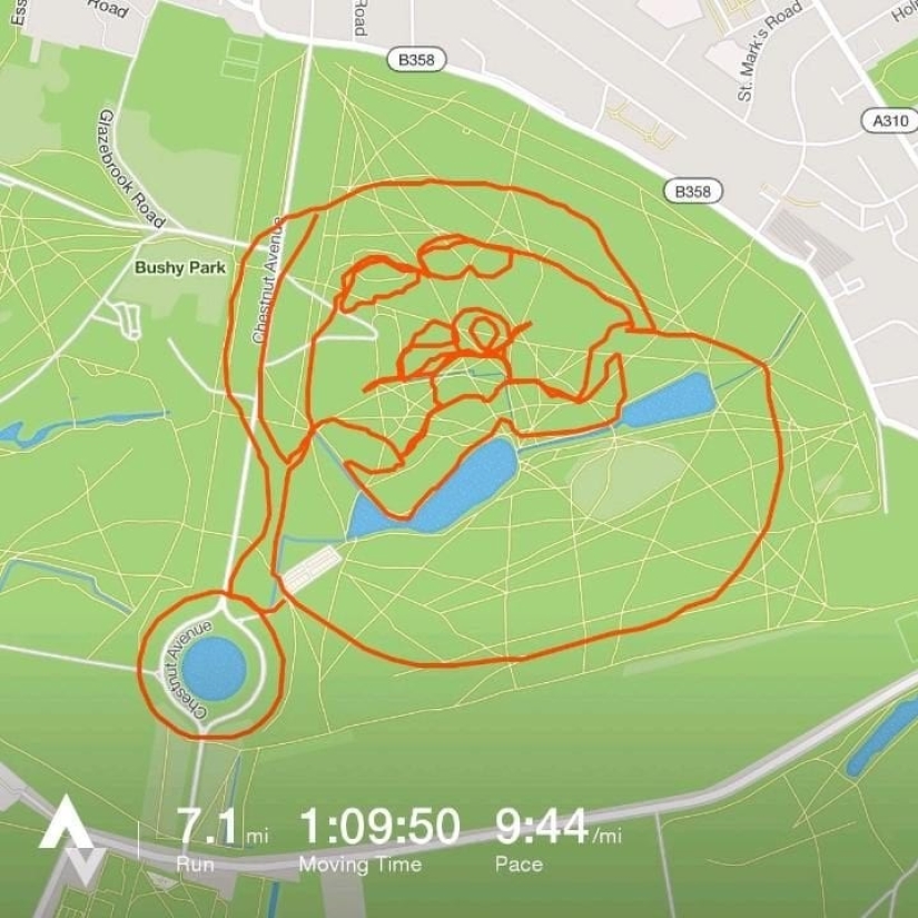 How to draw pictures for Christmas while running with a GPS tracker