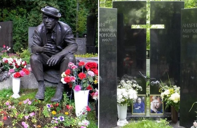 Кладбище похороненных актеров. Могила Олега Янковского на Новодевичьем кладбище.