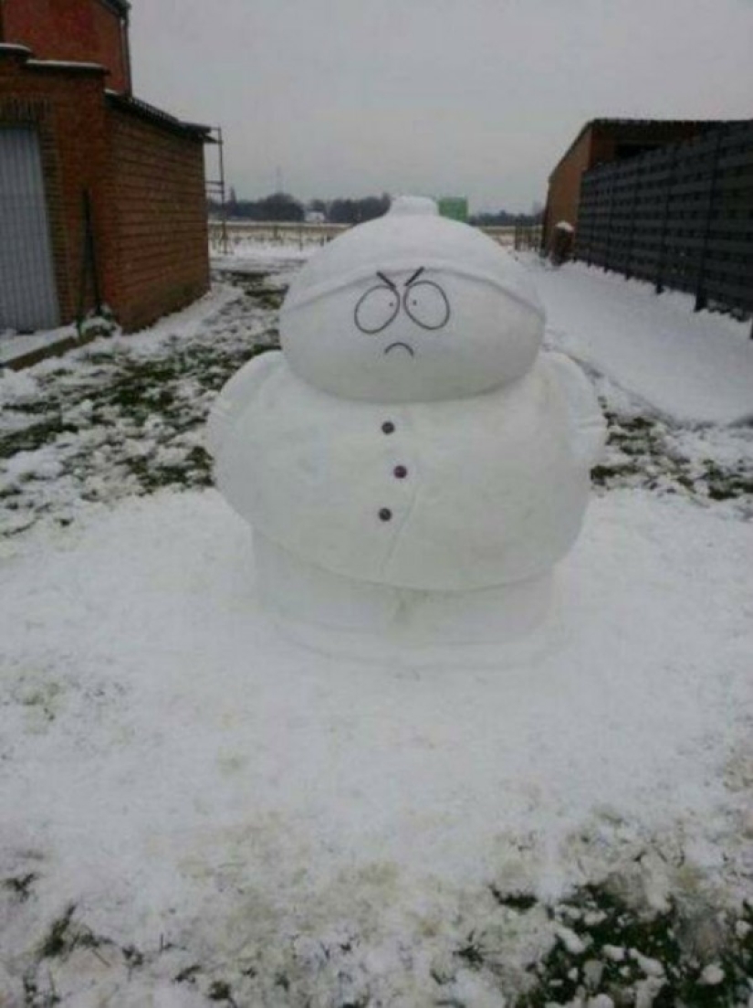 How to make the coolest snowman so that the whole street envies you