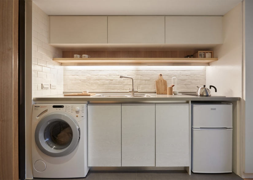 How to make the most out of a minimum of space: a fully functional apartment in Taiwan with an area of only 22 square meters