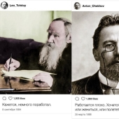 How would it look on the accounts of Tolstoy, Chekhov and other writers, if they had Instagram