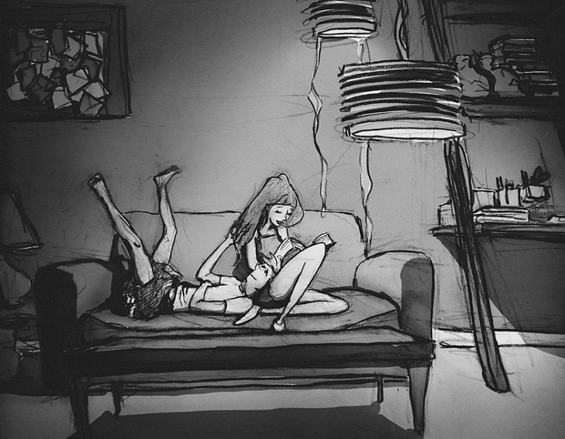 Husband created 365 drawings about every day spent with his beloved wife