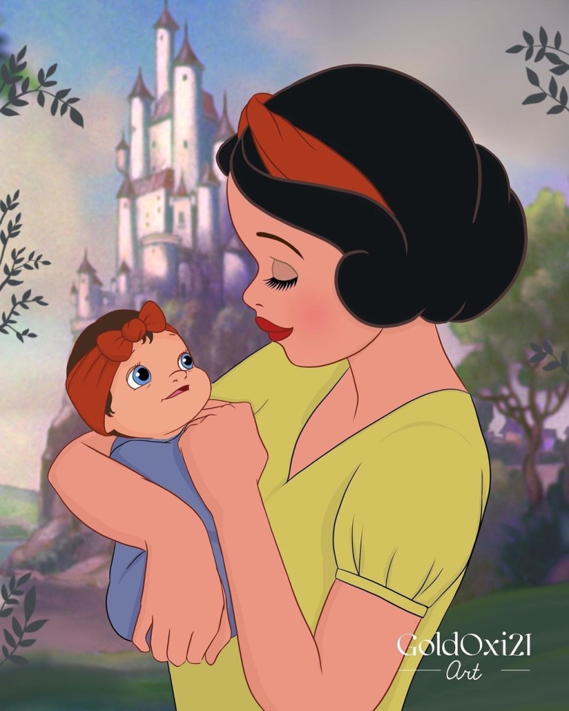 Ilustraciones conmovedoras: cómo se verían los personajes de Disney si tuvieran hijos