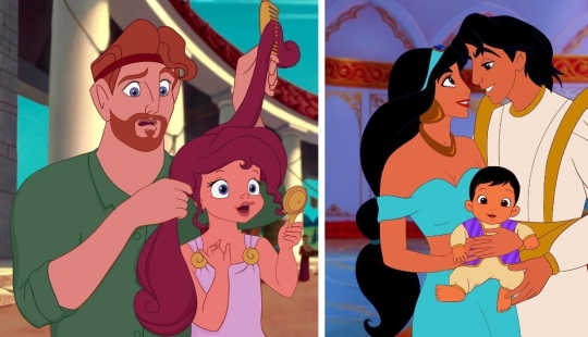 Ilustraciones conmovedoras: cómo se verían los personajes de Disney si tuvieran hijos