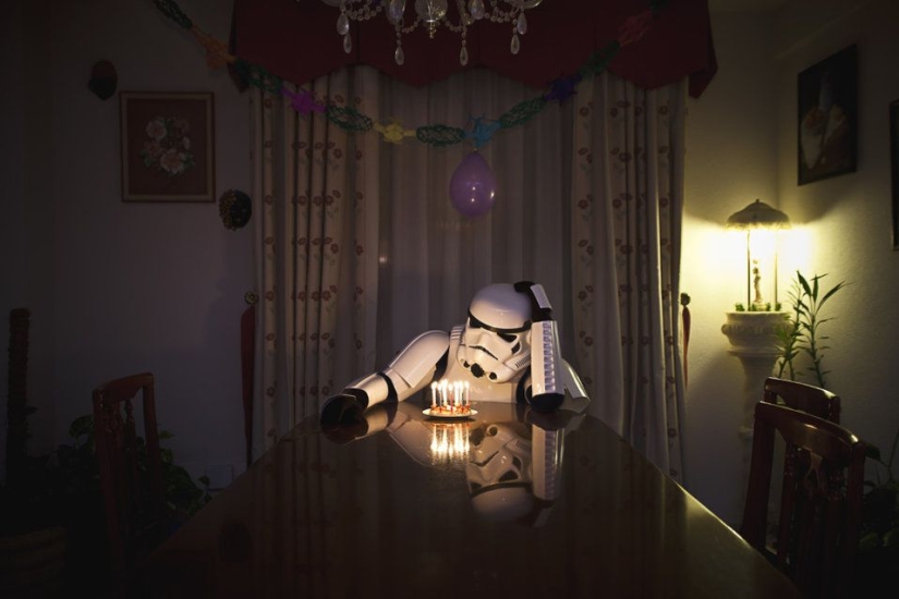 Imperial stormtroopers on vacation. A fun photo project inspired by the Star Wars movie saga.