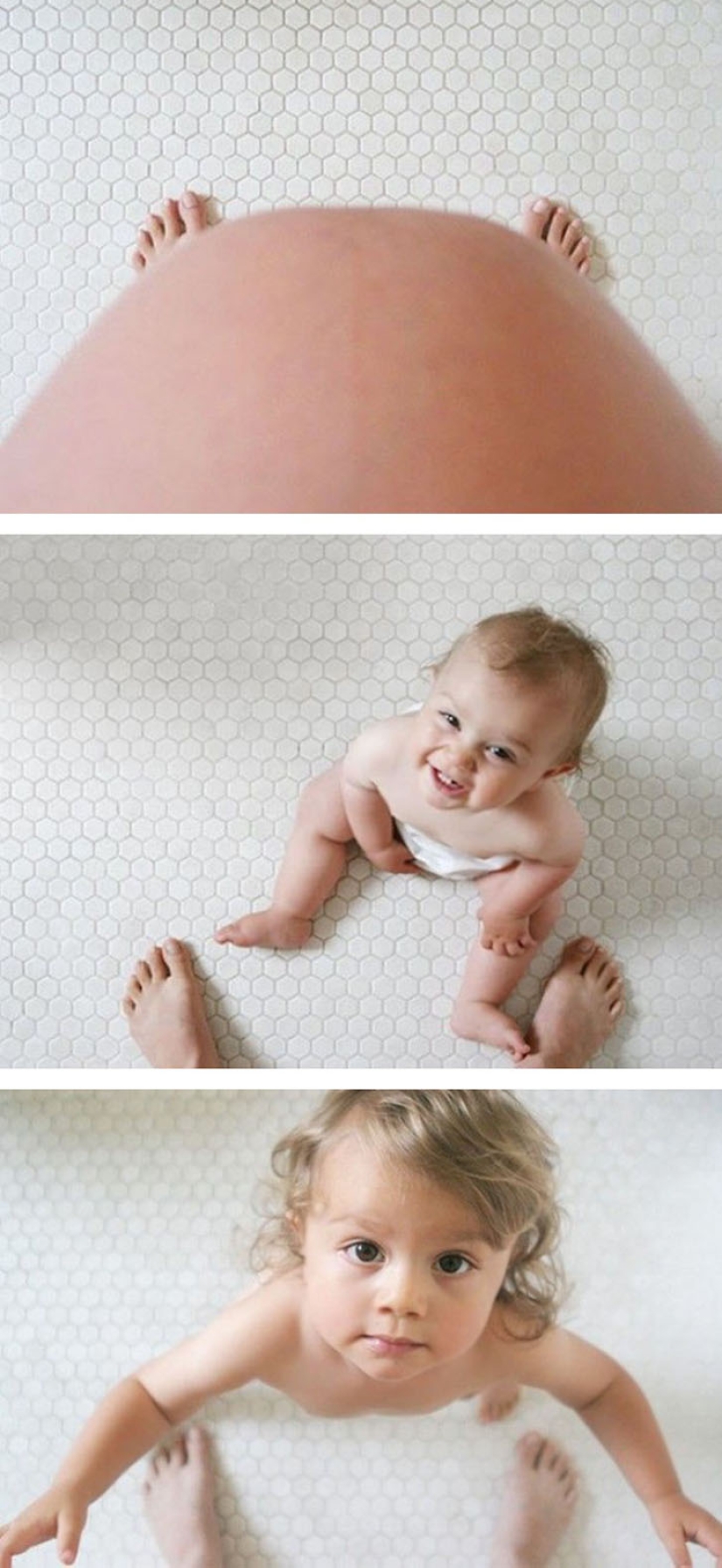 In an interesting position and after: original photos of pregnant women and those who have already given birth