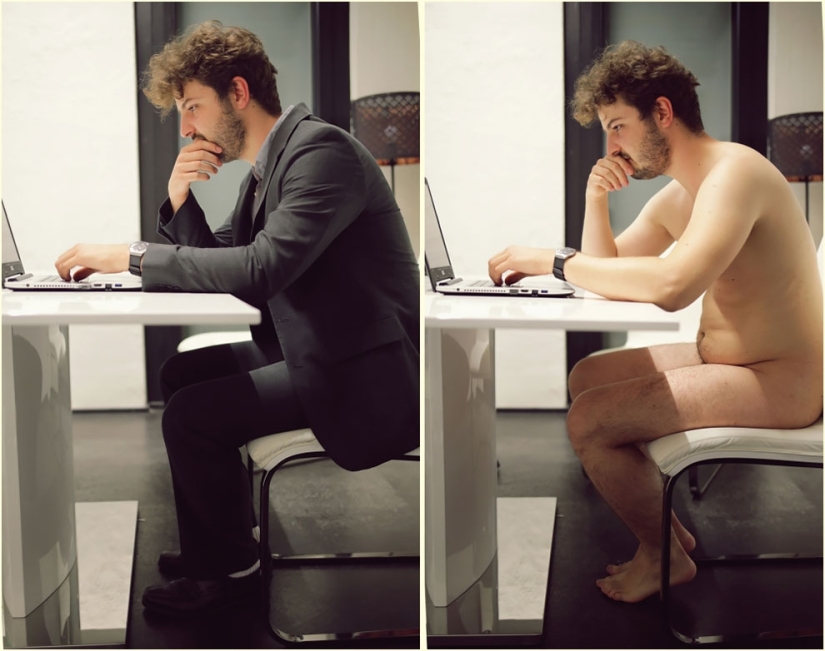 In clothes and without: a photographer from Germany undresses models in their usual environment