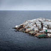 In cramped conditions, but not offended: the most overpopulated island on the planet!