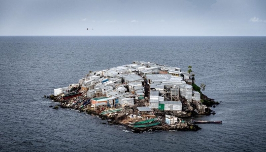 In cramped conditions, but not offended: the most overpopulated island on the planet!