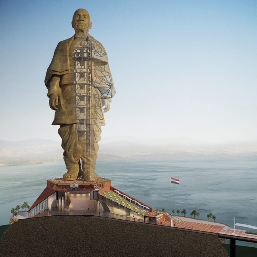 In India, the largest monument in the world is being completed — twice as tall as the Statue of Liberty