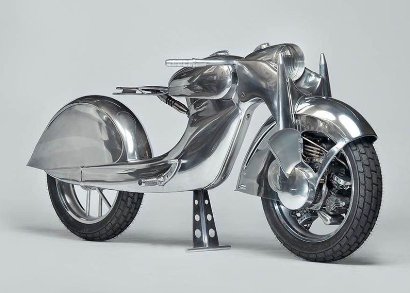 Incredibly beautiful motorcycle: replica of the German Killinger und Freund in Art Deco style