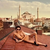 Infamous Playboy model faces jail for nude photo in Turkish mosque