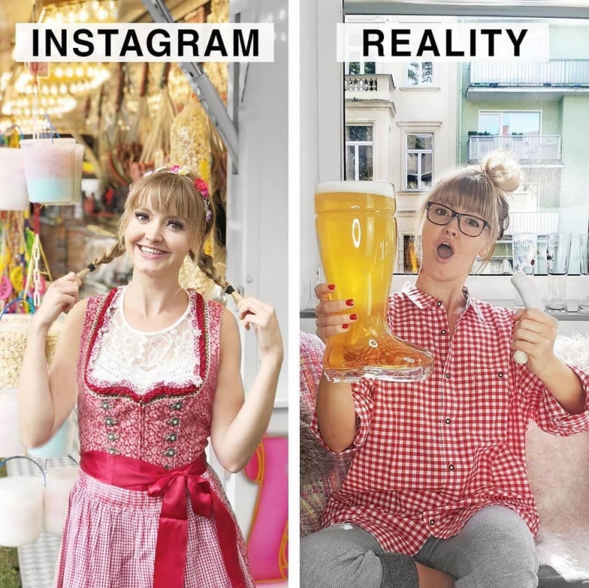 Instagram Vs Reality: funny German ridicules the perfect photo from social networks
