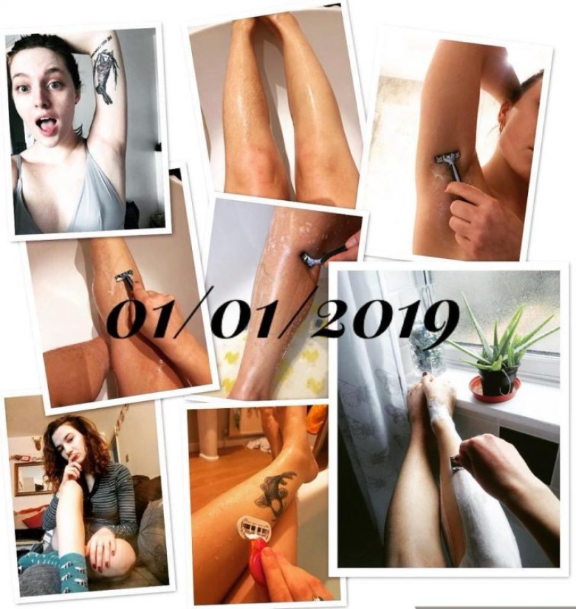 January-Volosar: unshaven legs and armpits are a new trend among girls