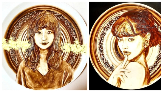 Japanese make chocolate paintings, and they are beautiful