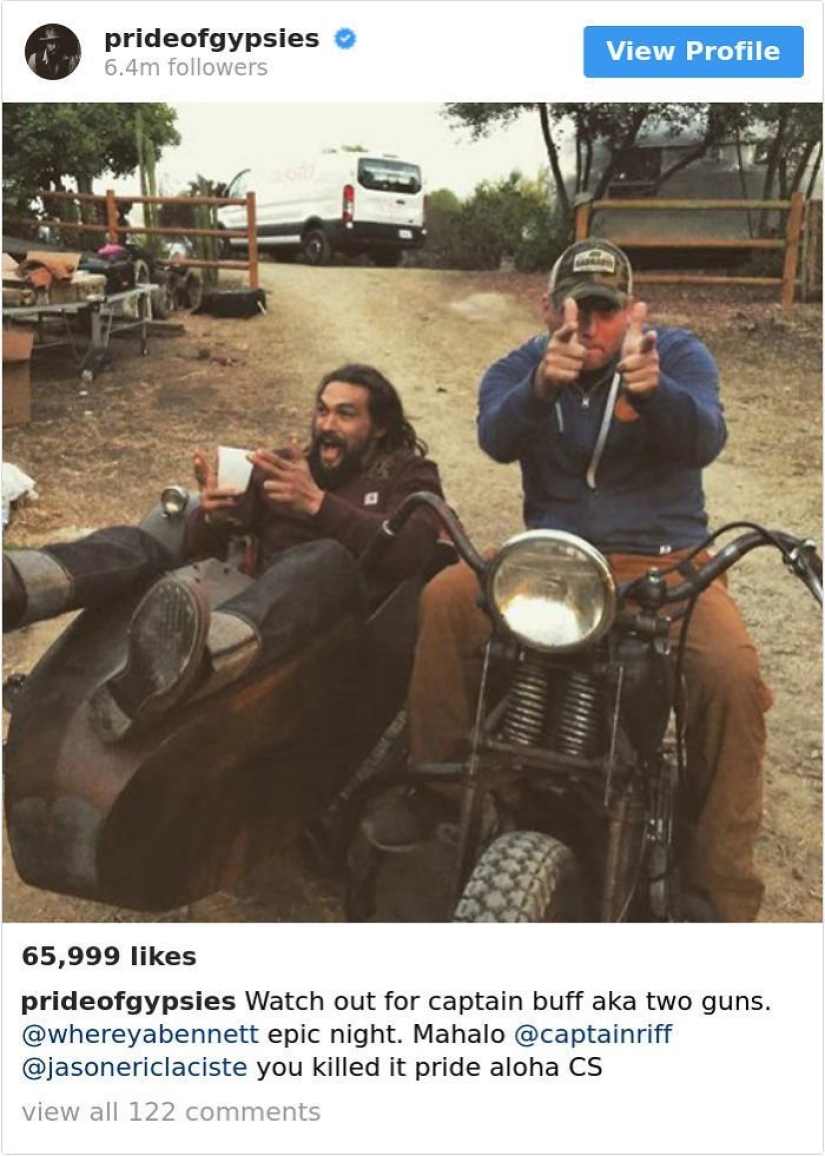 Jason Momoa is the coolest guy on Instagram