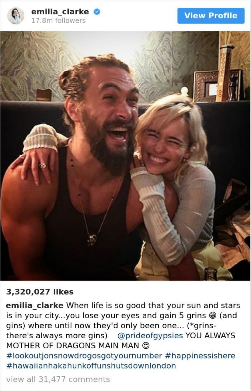 Jason Momoa is the coolest guy on Instagram