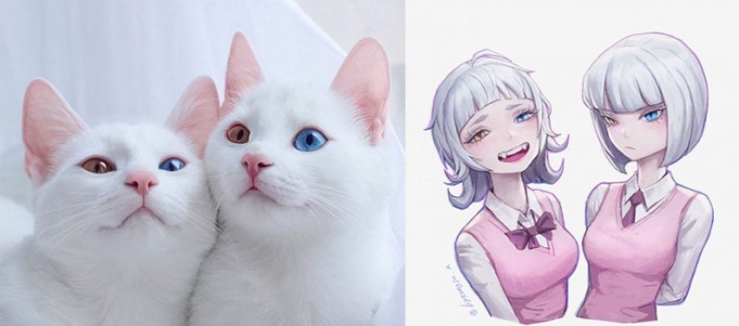 Korean Artist Turns Animals Into Original Characters That Look Like They're From Anime