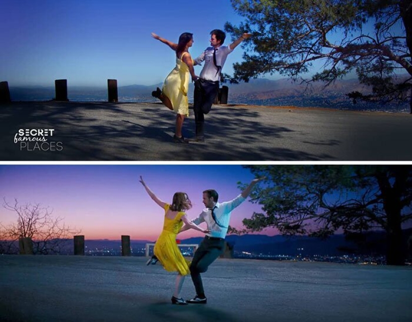 La pareja viaja por todo el mundo y recrea escenas de películas en los lugares de rodaje