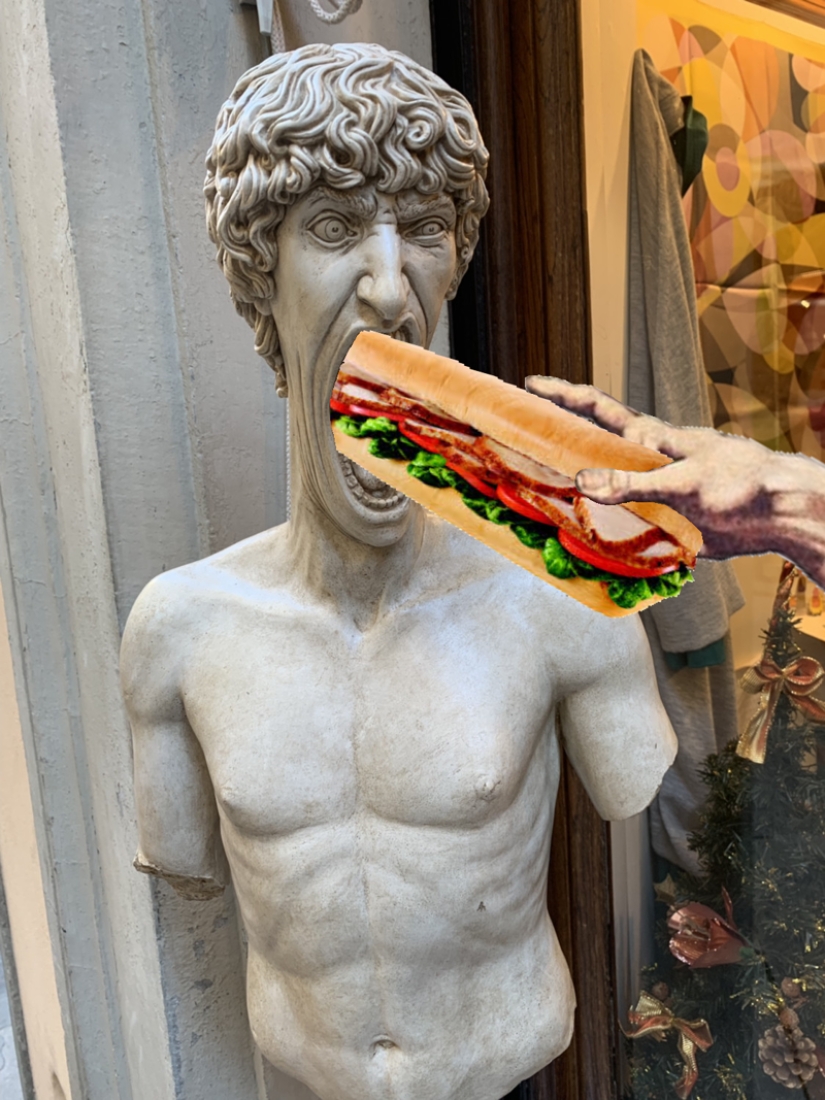 La razón del meme: una estatua gritando en Italia hizo estallar Internet