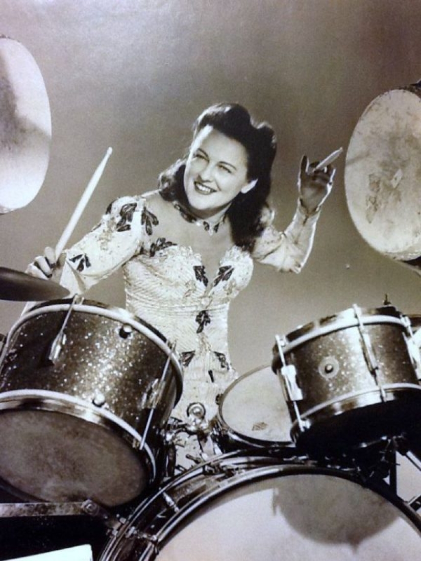La vida en un ritmo incendiario: la primera baterista femenina cumplió 106 años