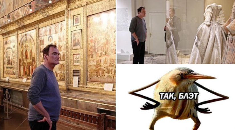 La visita de Quentin Tarantino a Moscú ha estado llena de memes