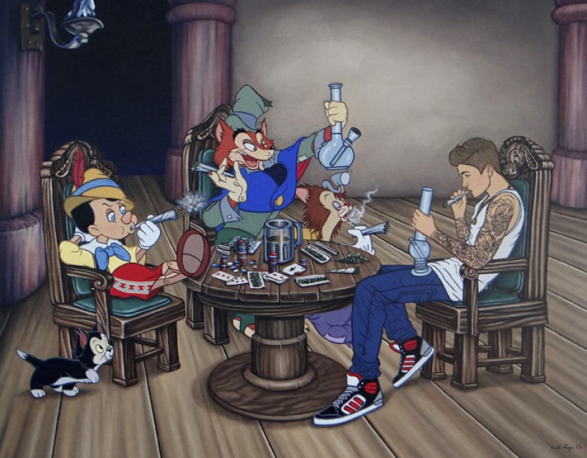 Las provocativas ilustraciones de personajes de Disney arruinarán tu infancia