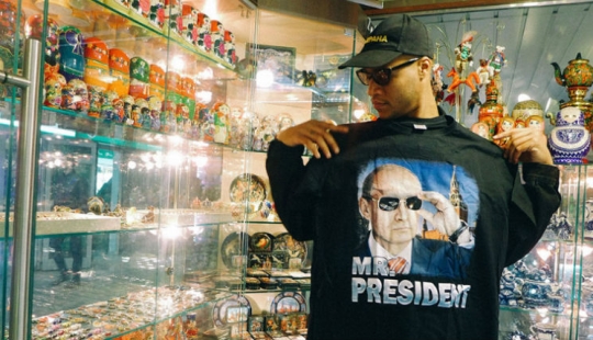"Let's drink vodka with Putin and have a laugh": American Heron Preston presented a T-shirt with the Russian president for 38 thousand rubles