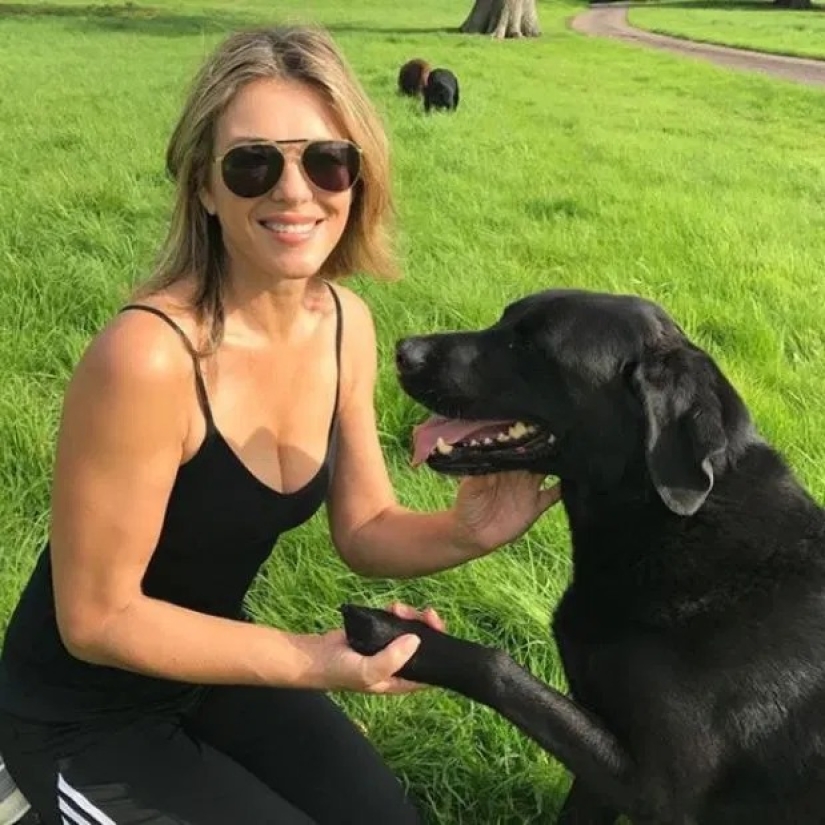 Little Black Dress: Elizabeth Hurley looks amazing in a 15-year-old outfit
