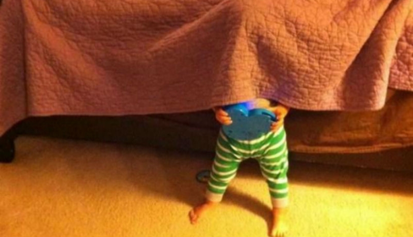 Little champions of the game of hide and seek