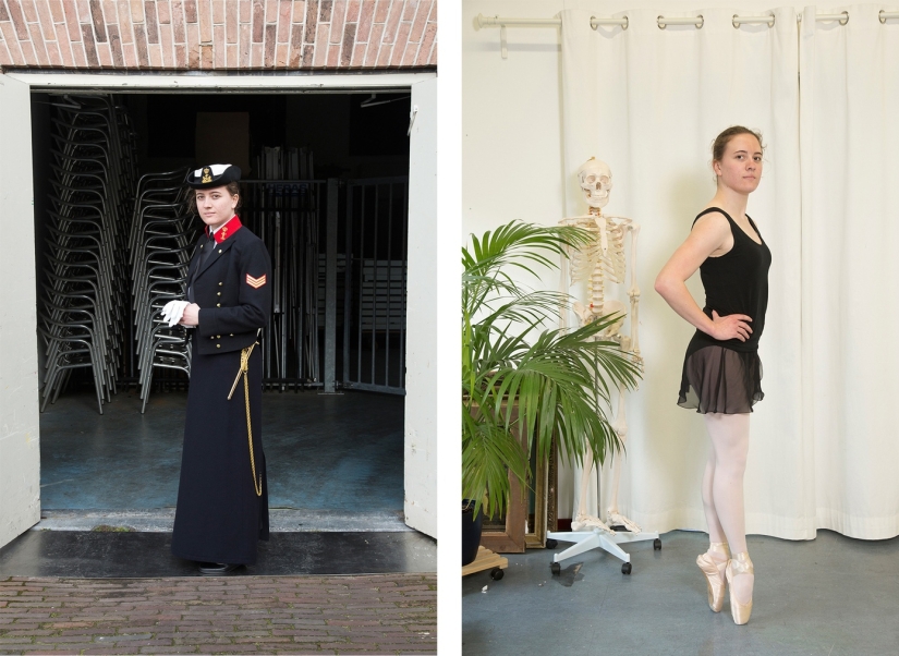 Lo que se esconde debajo del uniforme: chicas de la Marina de los Países Bajos en uniforme y sin él