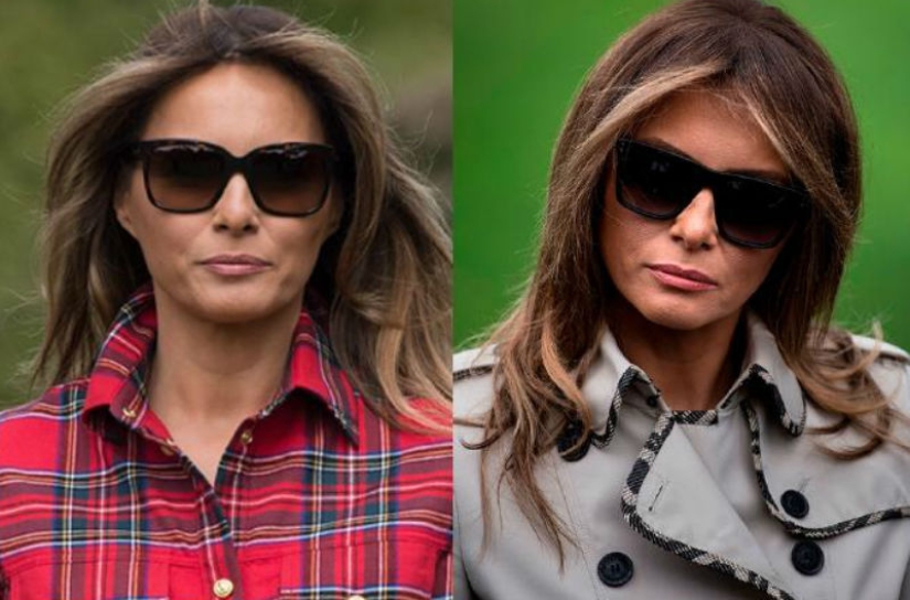 "Look at her nose and glasses": Internet users suspected that Melania Trump has a double