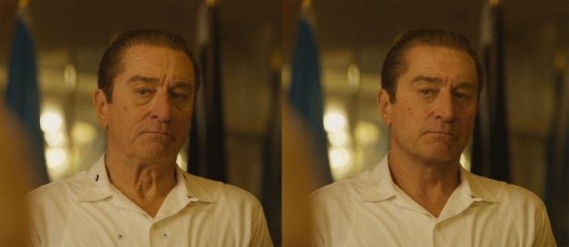 Los actores de la película "The Irishman" antes y después del rejuvenecimiento por computadora