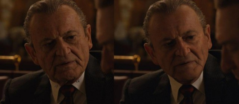 Los actores de la película "The Irishman" antes y después del rejuvenecimiento por computadora
