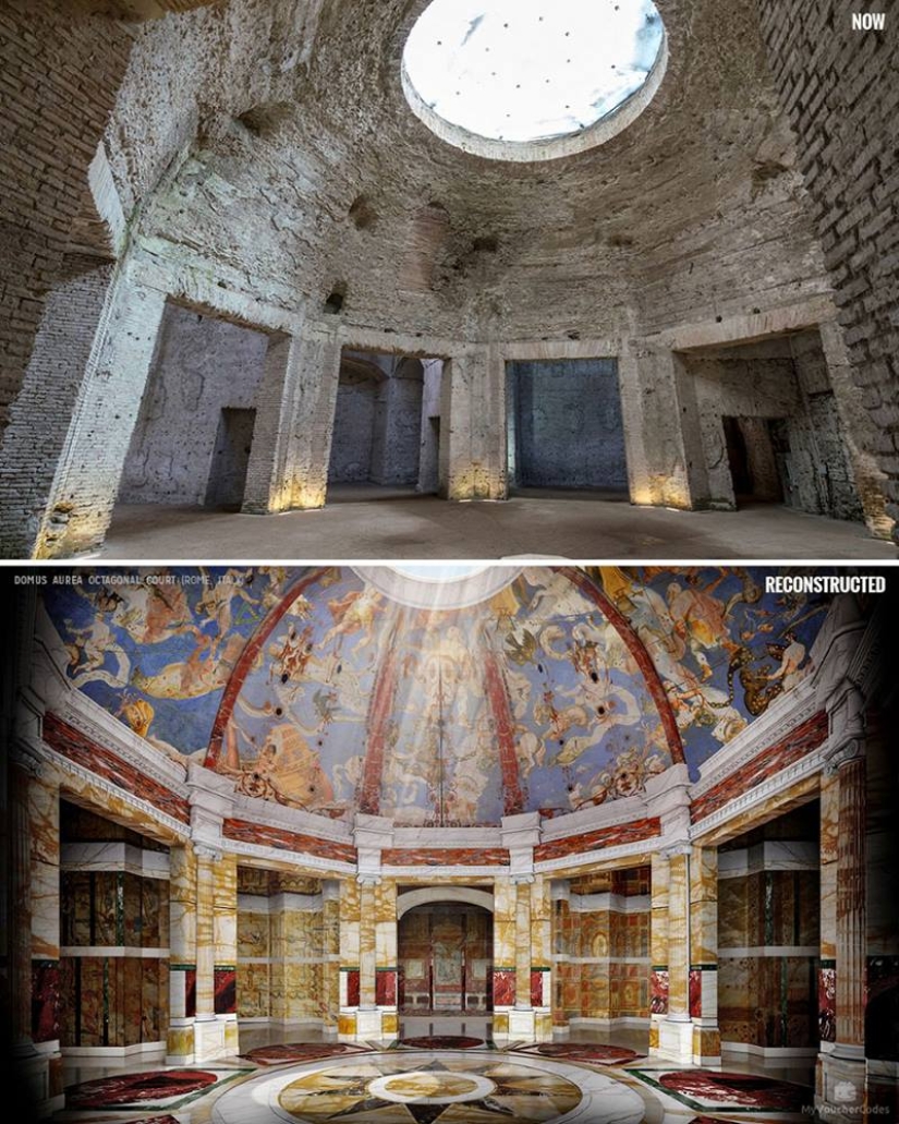Los artistas han recreado el esplendor prístino de 7 famosas ruinas históricas