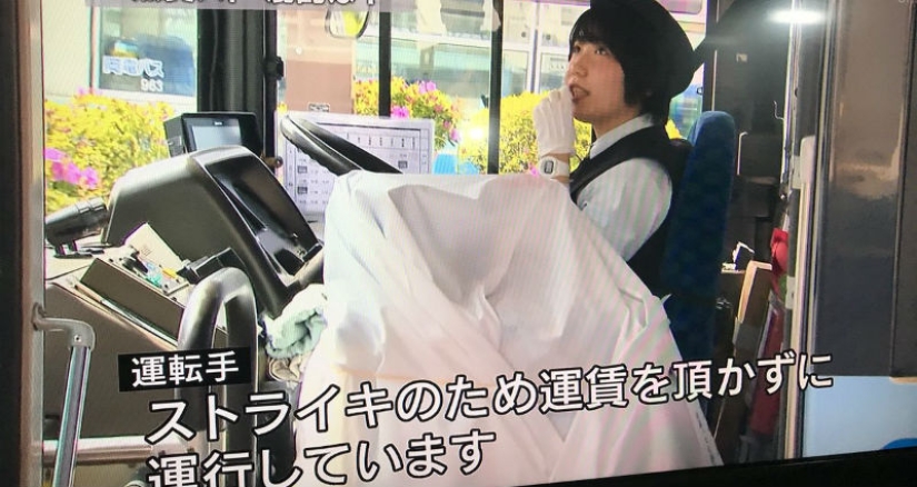 Los conductores de autobuses japoneses están en huelga sin exigir dinero a los pasajeros para viajar