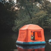 Los estadounidenses han ideado una carpa flotante para acampar