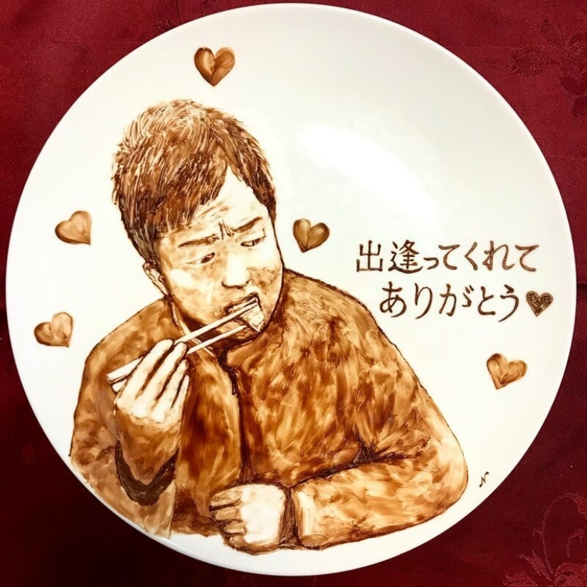 Los japoneses hacen de chocolate pinturas, y son hermosos