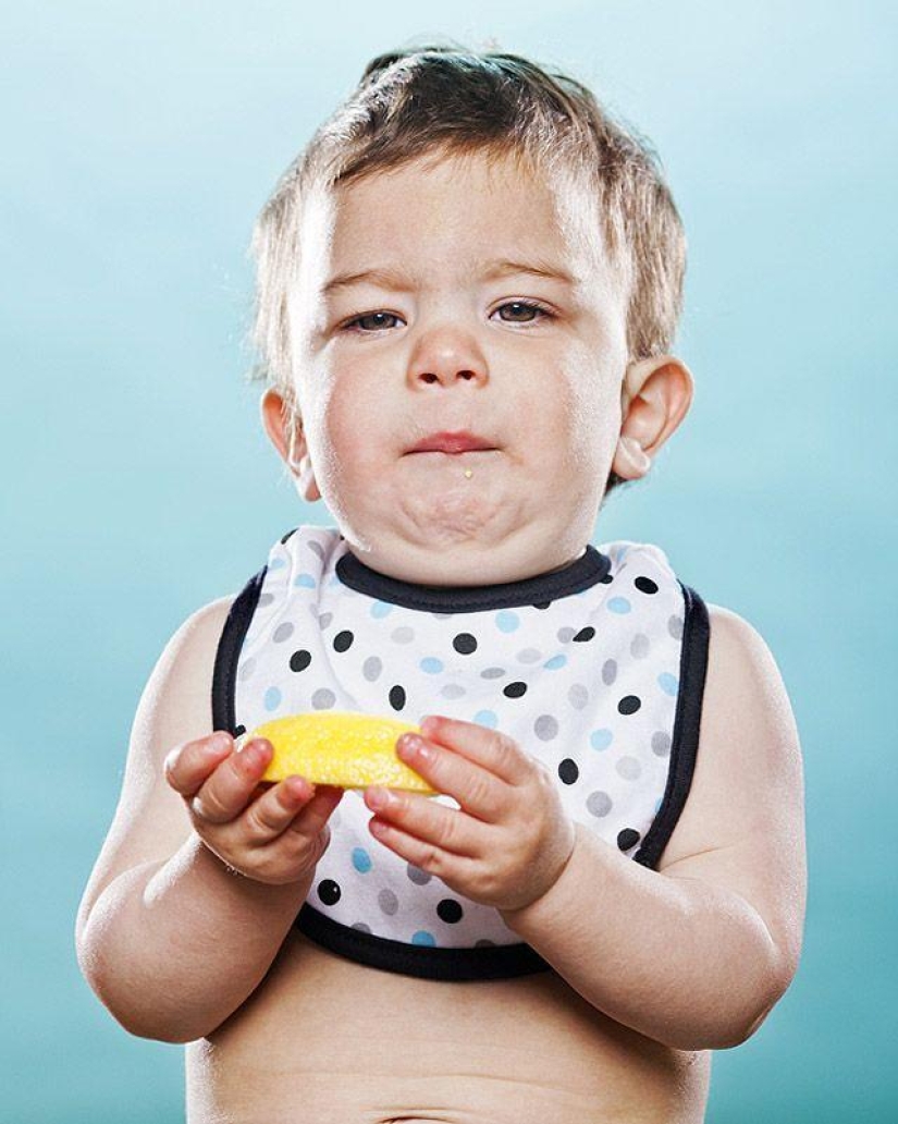 Los niños y el limón-la primera reunión en un divertido proyecto fotográfico