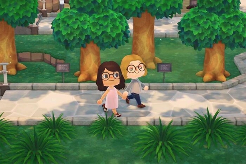 Los novios en cuarentena recrearon sus fotos de compromiso en el juego Animal Crossing
