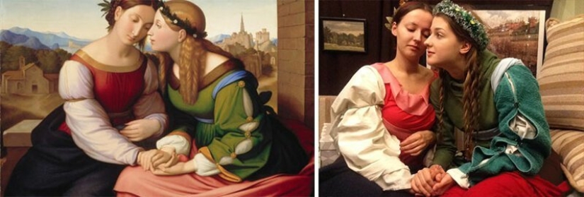 Los usuarios de VKontakte han recreado pinturas de la época clásica